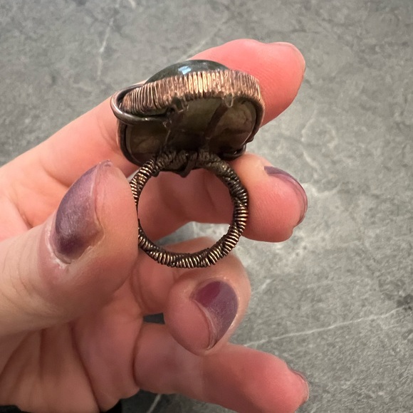 Bronze Wire Wrapped Statement Ring - Picture 4 of 4